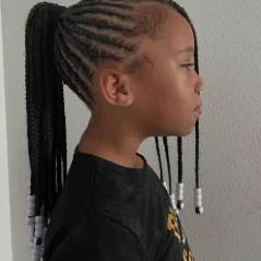 Hair styling detail